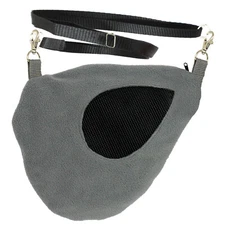 Tear Drop Pouch (Grey) - Bonding Carrier - Sugar Glider, Squirrel, Hamster, Rat