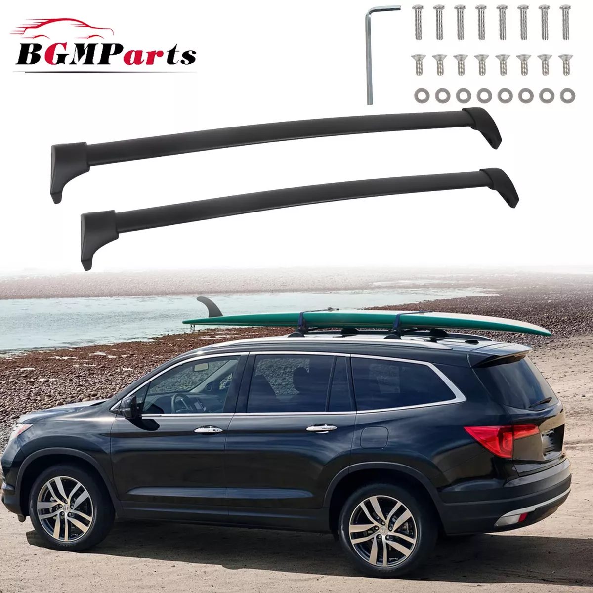 Roof Rack Cross Bar Aluminum Luggage Cargo Black For 2016 2022