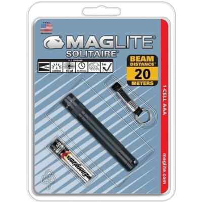 Maglite Solitaire Incandescent 1-Cell AAA Flashlight - Black