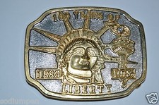 Vintage 1986 Statue of Liberty Commemorative Plated New York Belt Buckle HTF