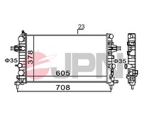 JPN KüHler WasserküHler MotorküHler FüR Opel Zafira B Astra H A05 L48 L35 L67
