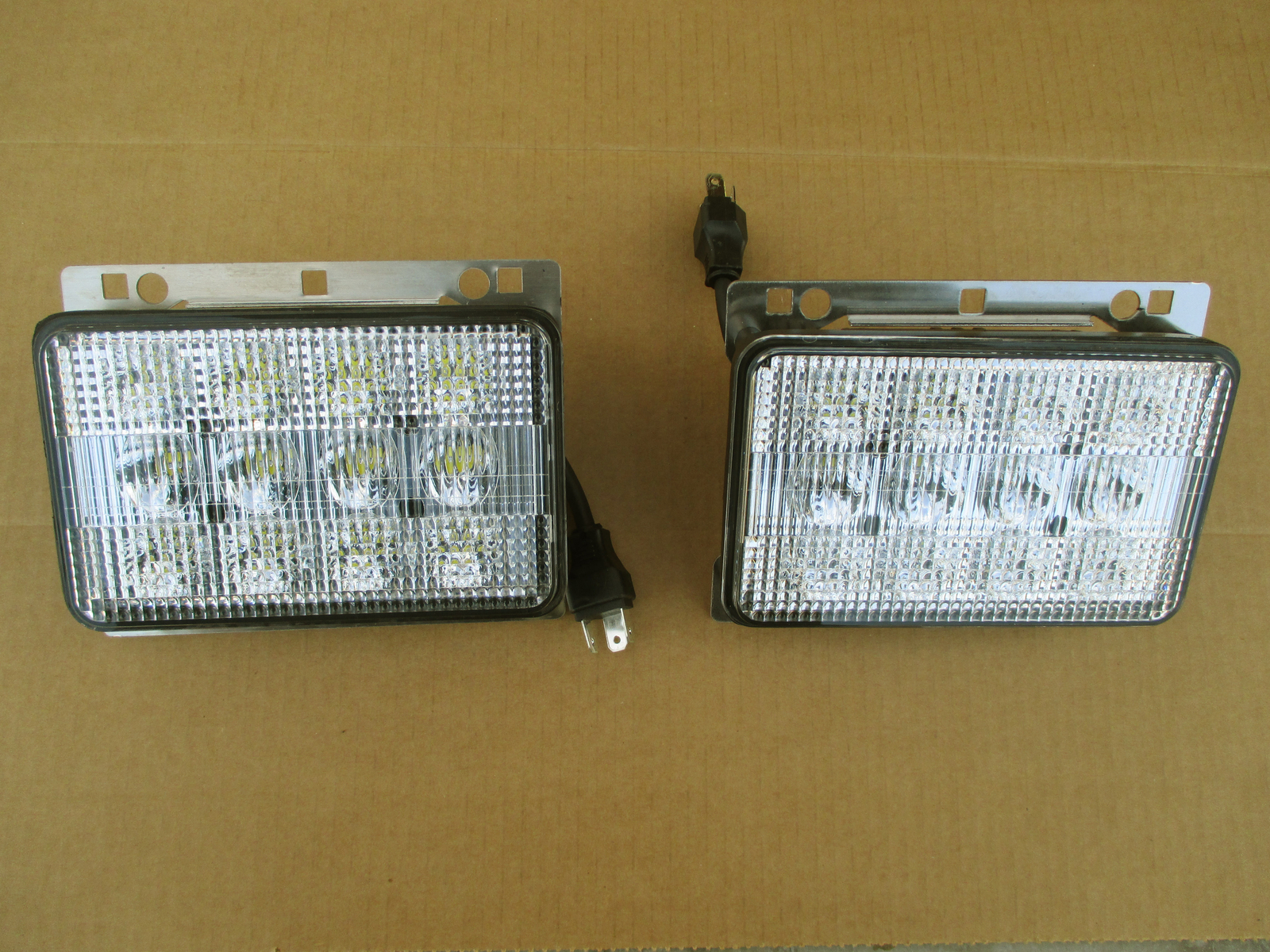 2 LED HEADLIGHTS FOR JOHN DEERE LIGHT JD 6140D 6140J 6155J 6215 6220