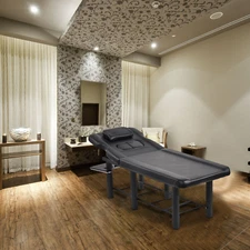 75inch Professional Stationary Massage Table with Backrest for Treatment Table--