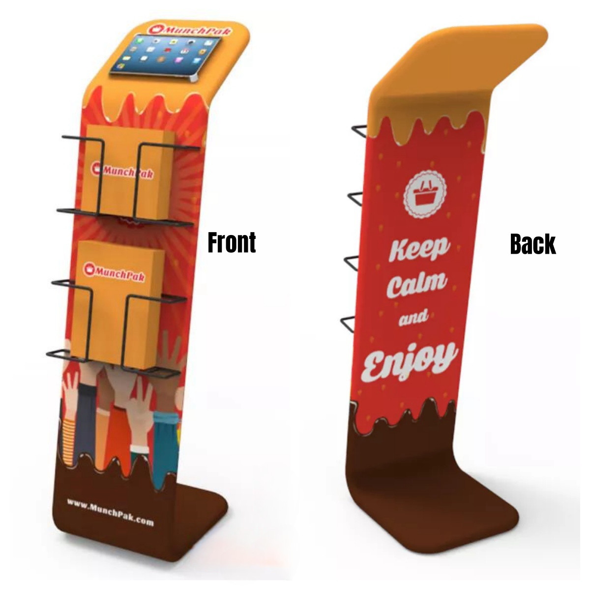 Custom 50" Literature iPad Display Stand Exhibition Trade Show Advertising Stand