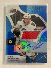 2021-22 UD Allure Jersey Auto Blue Line #111 Mike Hardman RC /75  H3R2A