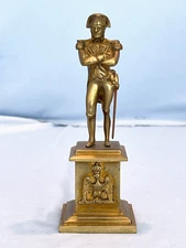 19th C Bronze Statue France Emperor Napoleon Bonaparte Waterloo Battle War