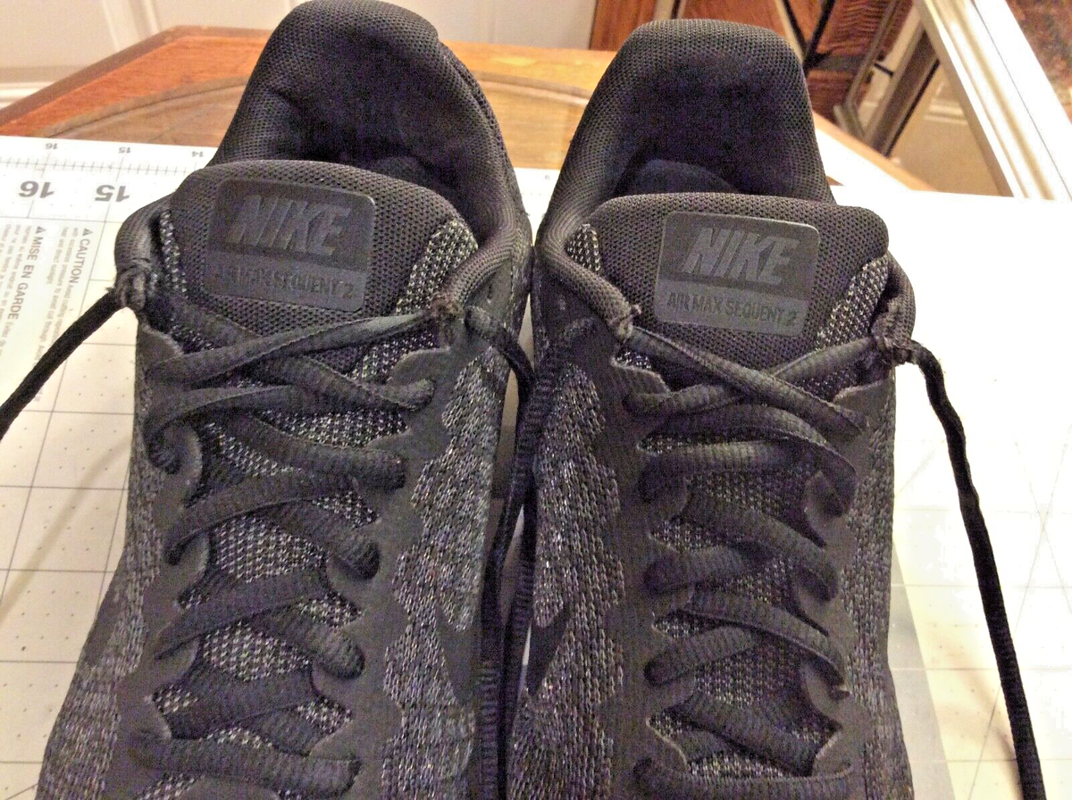 Nike Womens Air Max Sequent 2 852465-015 Black Running Shoes 