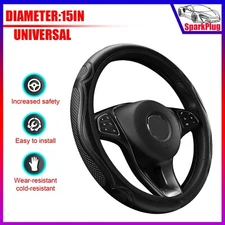 For Mazda Car Durable Leather Steering Wheel Cover Breathable Anti-Slip Wrap