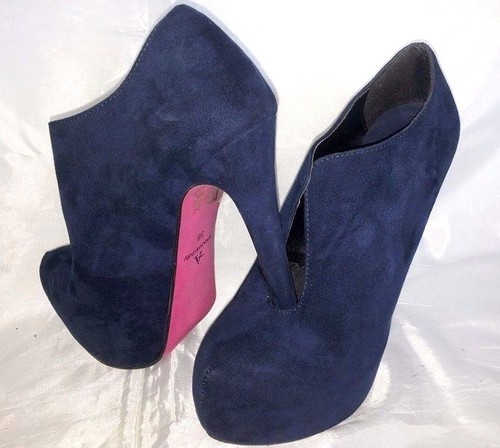 Stivaletti donna Aperti Tronchetti Decolletè 38 Blu Tacco Plateau Shoes  MADE ITA | eBay