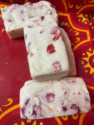 Strawberry (real fruit) Fudge *nut free* 1/2 pound