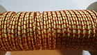 Soutache Gold Tone with Red National 6mm 1Meter New (#187)