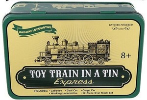 toy train in a tin express