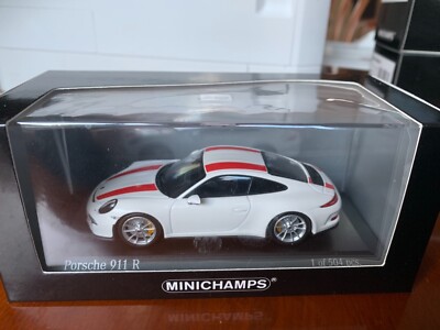 Minichamps Porsche 911 R, White In 1/43 scale Die-cast. Ltd 1 Of