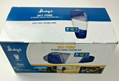 Slumber Jack Sky Pond 40degree Mummy Sleeping Bag Double Sliding Zipper NEW