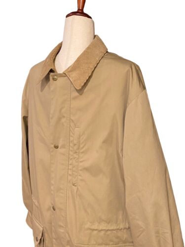 VTG LL Bean Utility Jacket Wool Liner Tan USA Made Corduroy Collar Thinsulate L - Picture 3 of 12