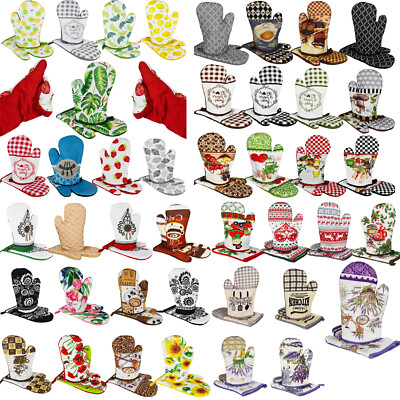 Kochhandschuh Ofenhandschuh Küchenhandschuh Topfhandschuh mit Magnet / 2er Set 