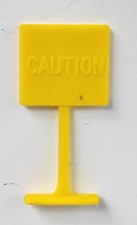 1954 Vintage Premium Cracker Jack Prize Toy Caution Traffic Sign Stand Up