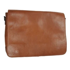 Mark and Graham  Leather Briefcase Bag Messenger *Damaged* No Strap No Mono