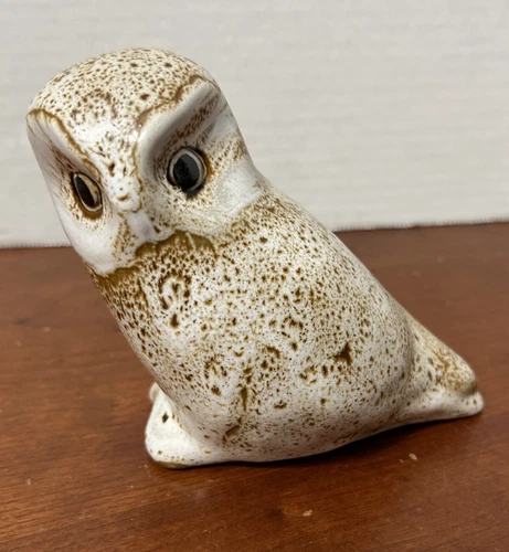 Vintage Pigeon Forge Pottery OWL Figurine Lava Glaze
