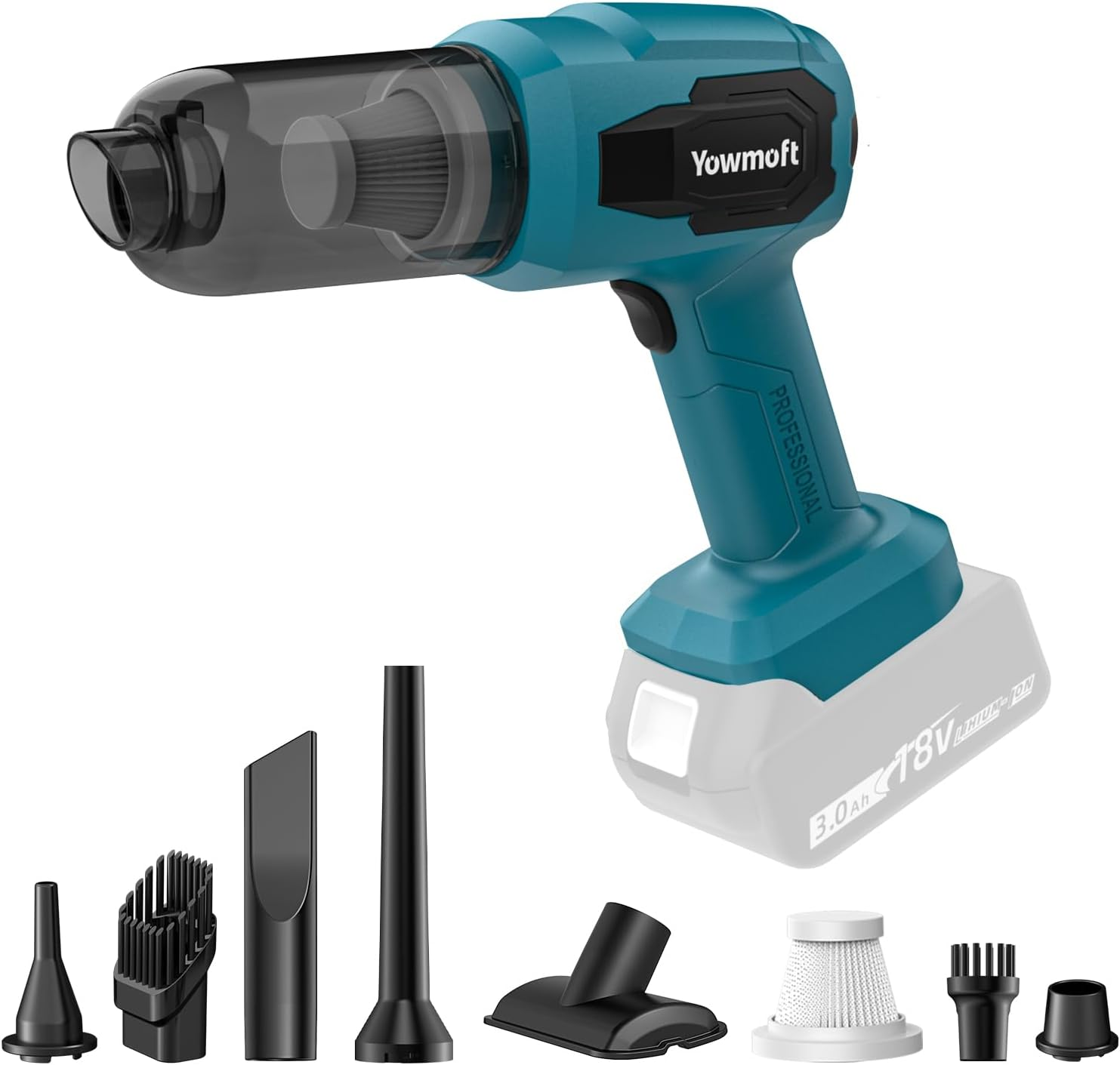 3 in 1 Handheld Car Vacuum Compatible with Makita 18V Battery with 21000Pa Stron