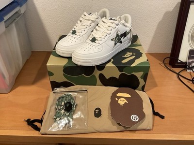 A Bathing Ape Bape Sta Low ABC Camo White Green (2022) - Size 8