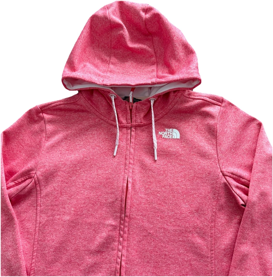 Sudadera con capucha rosa brillante con cremallera completa mediana The North Face para mujer Foto 2 de 4