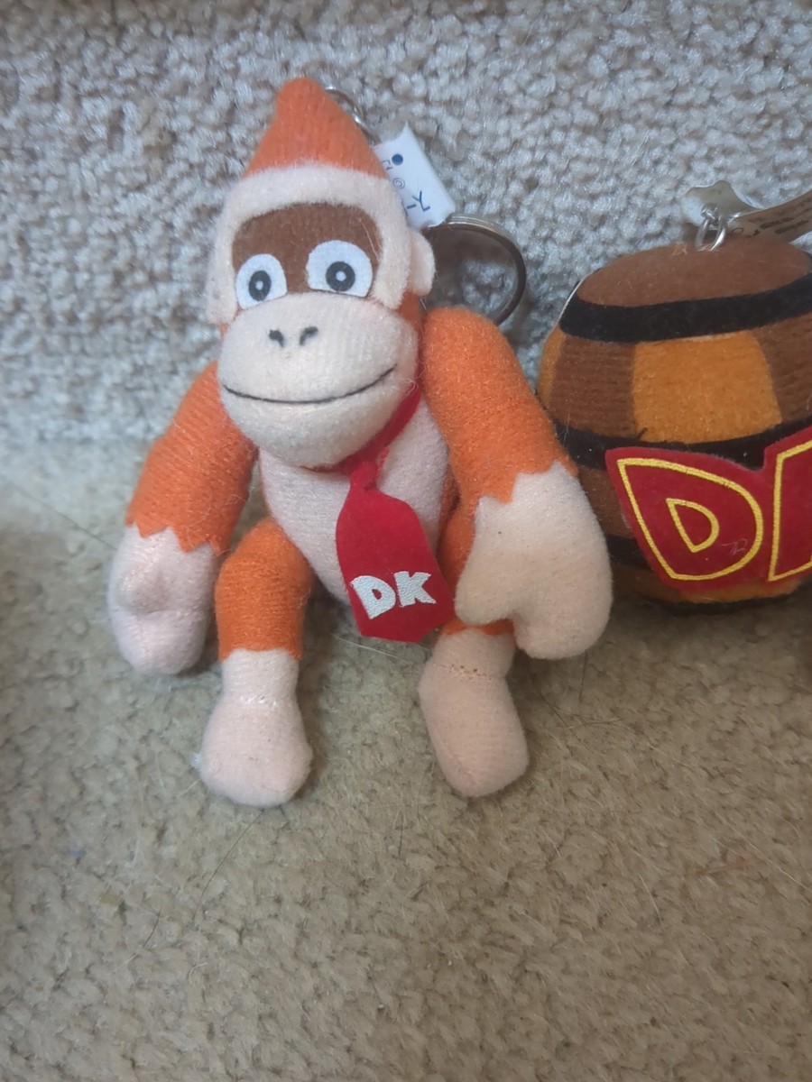 Donkey kong Country 1 Dk Diddy Barrel plush toy keychain Takara