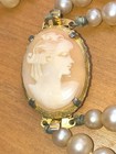 Genuine Green Jade Bangle+Hematite Necklace+Cameos Vtg 4pc Lot RARE — photo 3