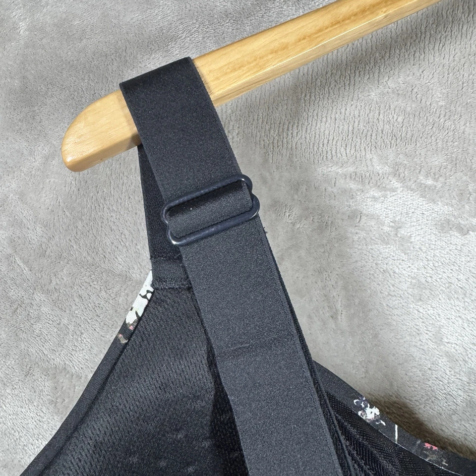 Lane Bryant Livi Active 高冲击运动文胸 尺寸 48DD 黑色 花卉 — 第 4/4 张图片