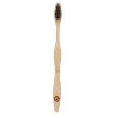 Pack of 3 Brushes Buddies Bamboo Charcoal Toothbrush Soft Nylon Charcoal Infused