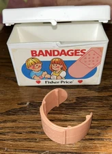 Fisher-Price Medical Kit BANDAGE & BOX Doctor Nurse 1997 Vintage Toys