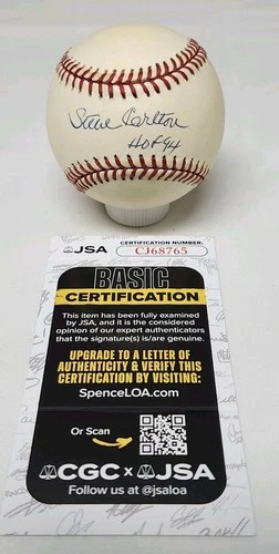 Steve Carlton Signed Rawlings Official Major League Baseball JSA COA C4