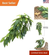 12-Inch Hanging Silk Terrarium Plant with Suction Cup - Green Decor for Reptiles