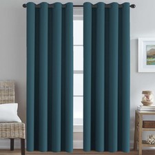 H.VERSAILTEX Premium Blackout Thermal Curtains 52"x84" Dark Teal 2 Panels Bedroo