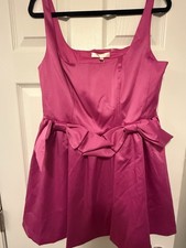 LoveShackFancy Pink Satin BayernMini Dress Bow Detail NWT Women’s size 12