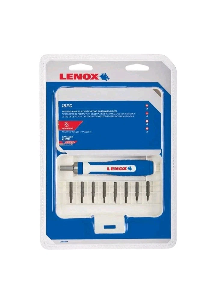 LENOX 18-Piece Plastic Handle Magnetic Ratcheting Set Multi-Bit Screwdriver Set - Image 2 of 4