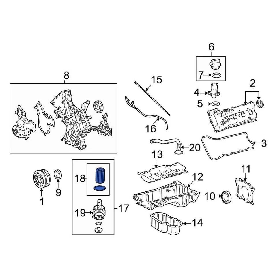 For Toyota Tundra 2007-2021 Toyota 04152YZZA4 Engine Oil Filter Element Foto 3 de 4