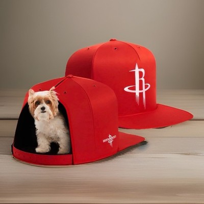 NBA Houston Rockets Red/White Pet Nap Cap Dog Bed Small 27''x19'' New