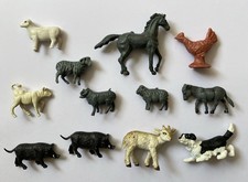 VINTAGE BAUERNHOFTIERE SPIELZEUG SPIELFIGUREN KONVOLUT