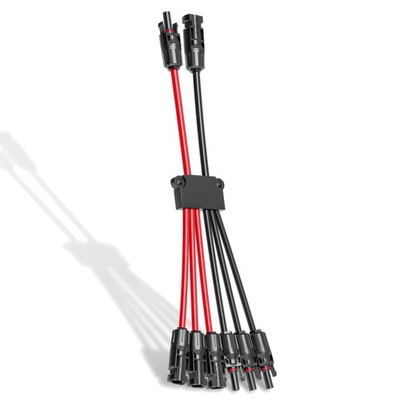 Solar-Steckverbinder Kabel 2 auf 6 Y-Zweig UV-bständiger Paralleladapter Außen