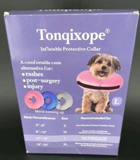 Tonqixope Inflatable Protective Pet Collar, Large, Pink, New