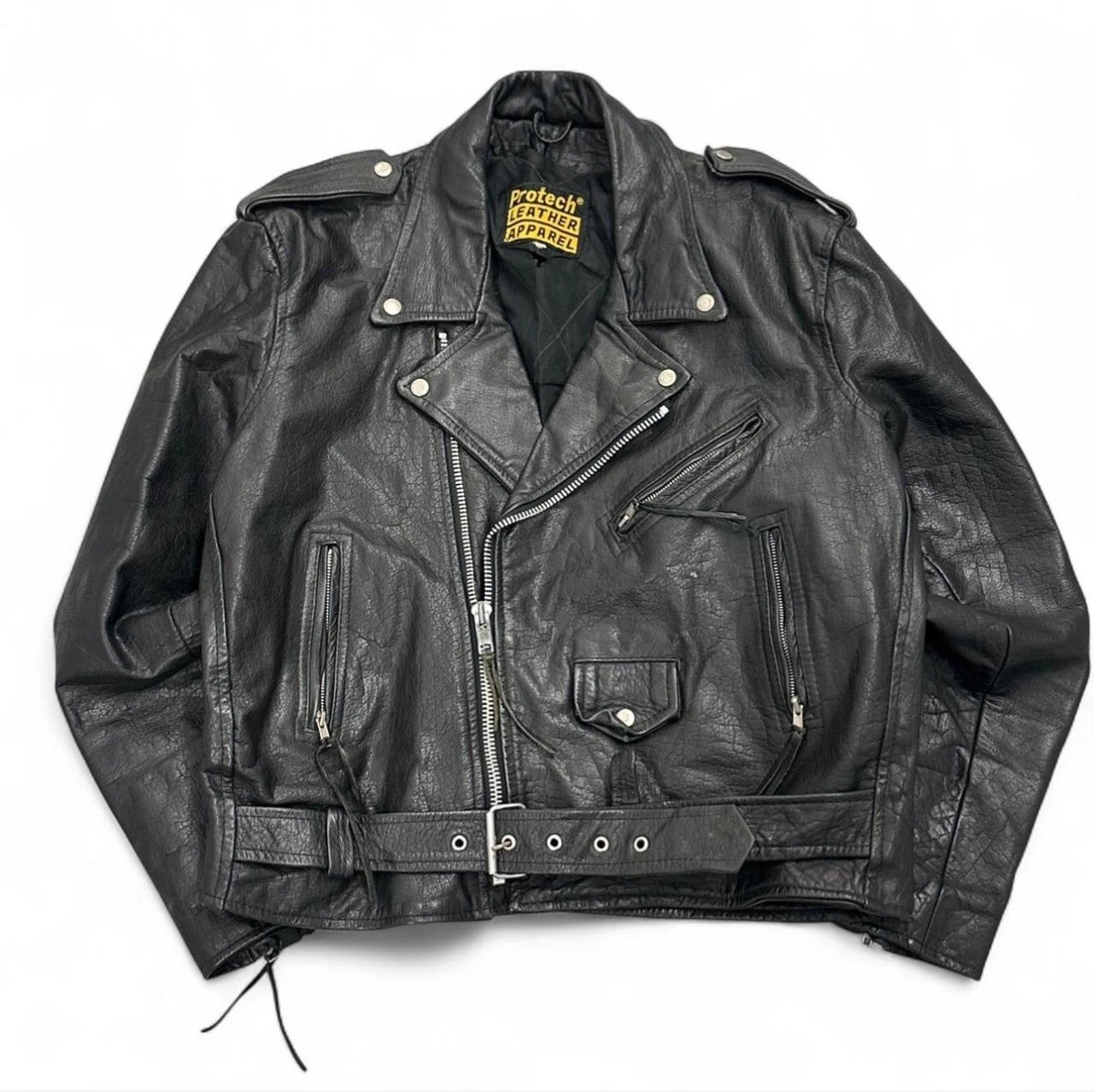 ジャケット・アウター Leather Motorcycle Jacket Vintage Vintage Mens Leather Biker Jacket for sale | eBay UK