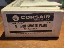 Corsair 9" Smooth Wood Plane C4 w/ 2" Blade Cut in Original Box 