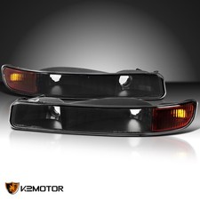 Fits 1999-2006 Gmc Sierra 2000-2006 Yukon Xl 1500 2500 Black Bumper Lights Lamps