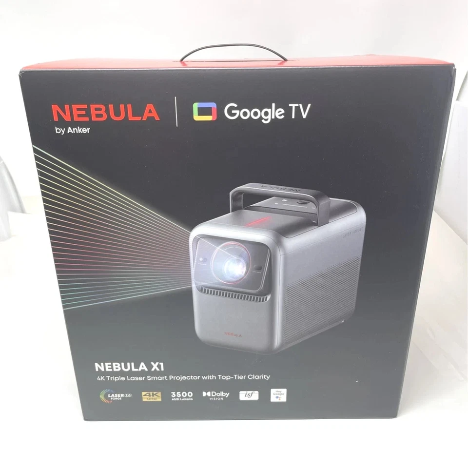 NEBULA X1 Laser 4K Projector 3500 Lumen Dolby SPEAKERS, CASE, MICROPHONES BUNDLE - Image 3 of 4