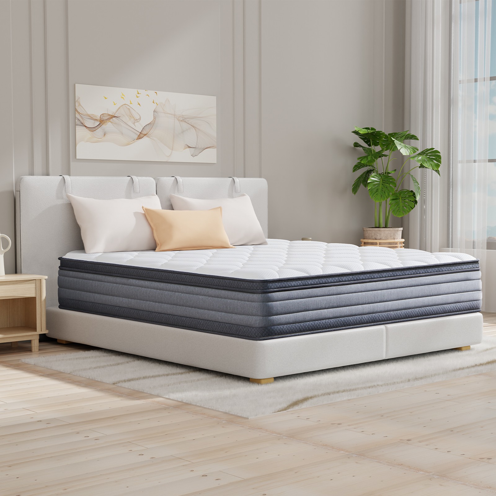 10" 12" Hybrid Mattress Pocket Spring Medium Feel Twin Txl Full Queen King Size