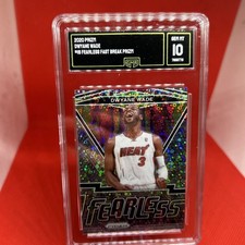 DWAYNE WADE 2020 Panini Prizm Fearless FAST BREAK DISCO NBA Miami Heat GMA 10