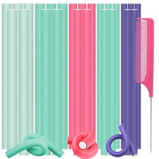 30 Pcs Hair Curling Rods Flexible Twist Foam Hair Rollers Soft No Heat Heatle...