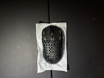 MambaSnake PAW3395 Wired Optical Gaming Mouse, 26000 DPI, 8 Button, Black/Gold