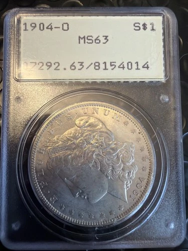 1904 O PCGS MS63 Morgan Silver Dollar Old Rare Rattler Very Nice Details!
